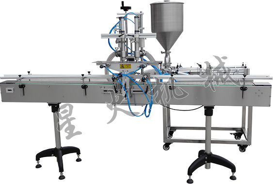 直線式雙頭顆粒醬料灌裝機